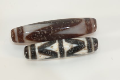 Pair of Dzi Bead