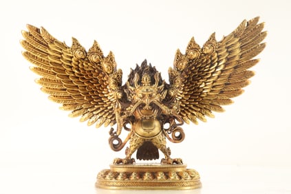 Gilt Bronze Garuda Figure
