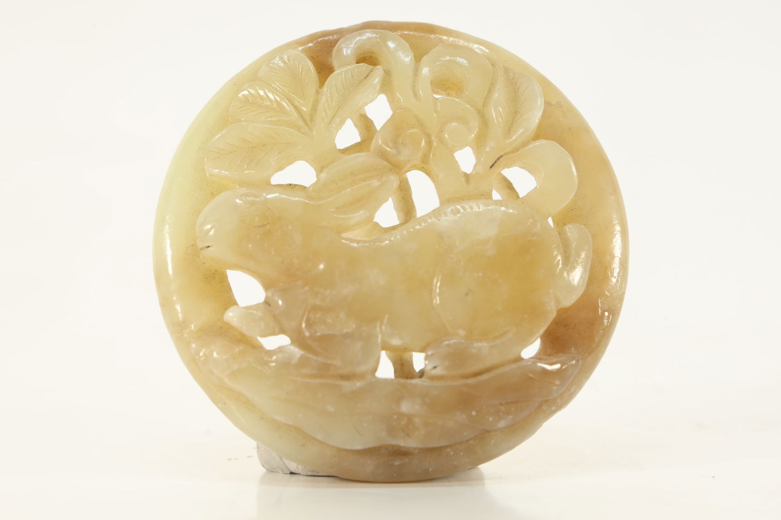 Jade Carved Rabbit Pattern Ornament (1 of 4)