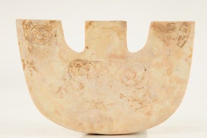 Jade Carved Beast Face Pattern Bi
