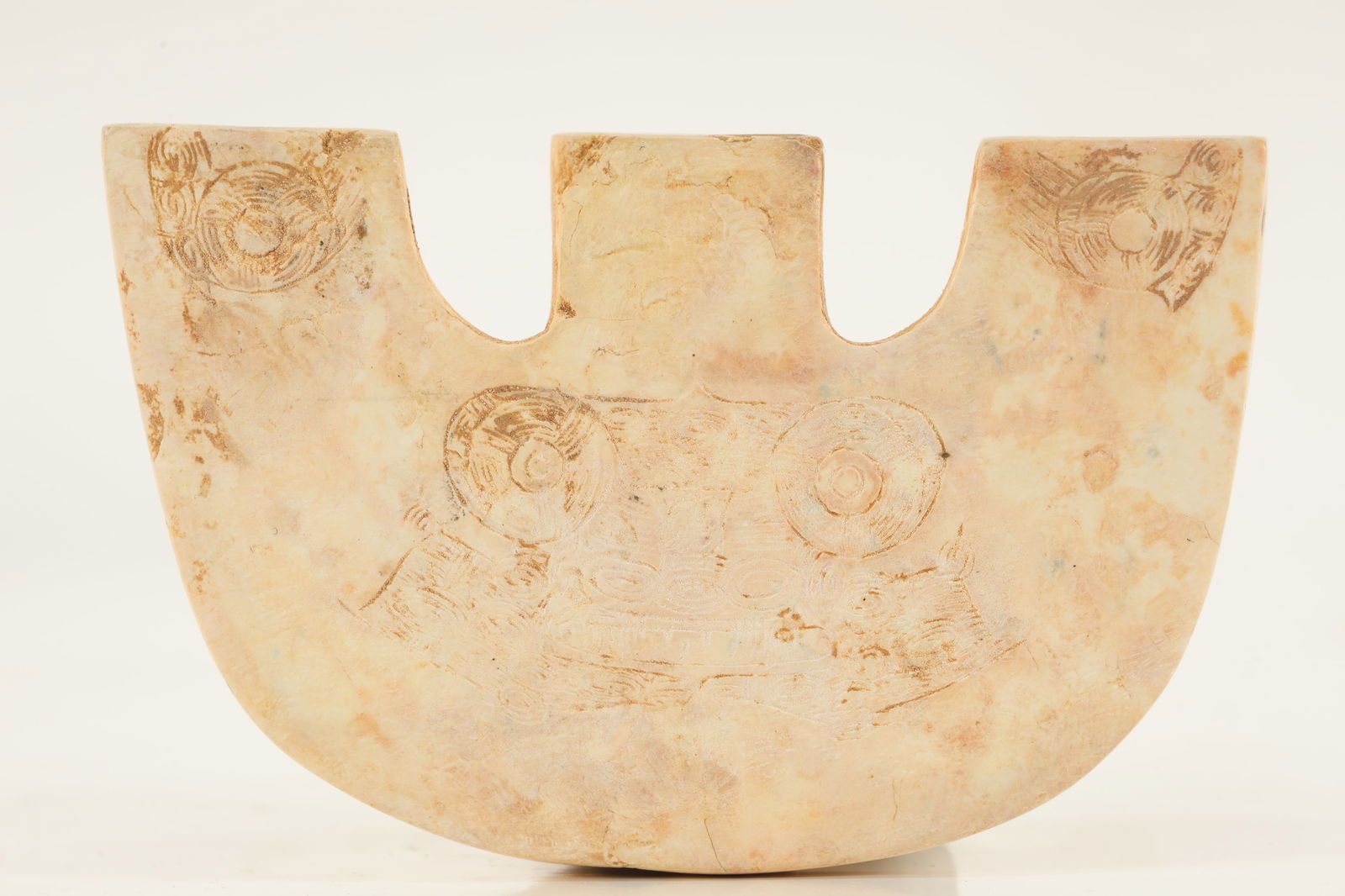 Jade Carved Beast Face Pattern Bi (1 of 4)