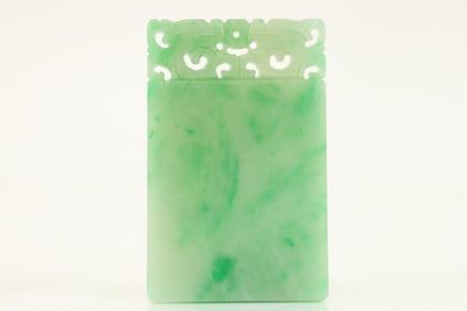 Jadeite Carved Dragon Pattern Pendant