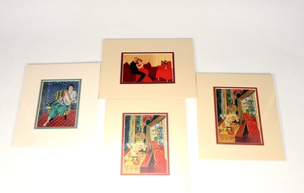 Four Of Oil Painting Print By Herni Matisse, Felix Vallotton