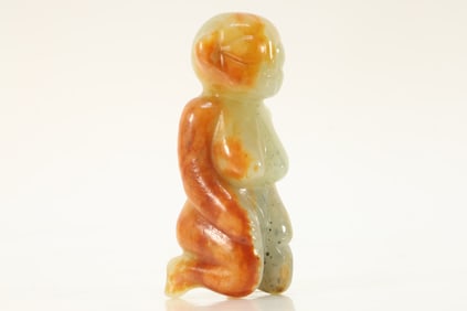 Jade Carved Character Shape Ornament