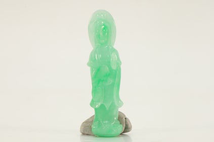 Jadeite Carved GuanYin Ornament