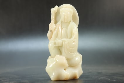 Jade Carved GuanYin Ornament