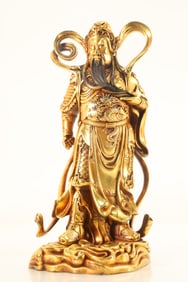 Gilt Bronze GuanYu Figure