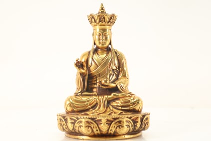 Gilt Bronze Ksitigarbha Figure