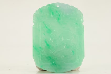 Jadeite Carved Character Pattern Pendant