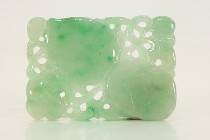 Jadeite Carved Flower Pattern Pendant