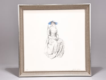 Mixed Media Signed Female Portrait