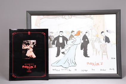 Chez" Maxims" Of Paris French Restaurant Menu With Signed Menu