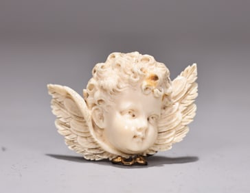 Bone Carved Angel Cherub Decoration