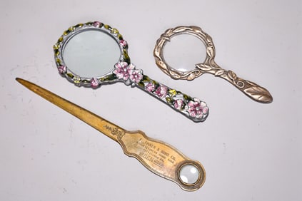 Three Of Magnifying Glass F.Tinker&Sons, Floral, Chico's