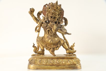 Gilt Bronze Vajrapani Figure