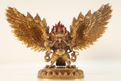 Gilt Bronze Garuda Figure