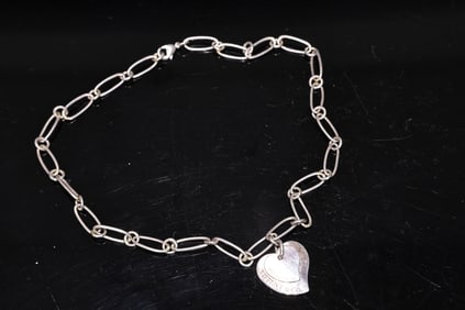 Tiffany & Co. Double Heart Shape Sterling Silver Necklace