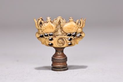 Chinese Bone Carved Pomegranate Ornament