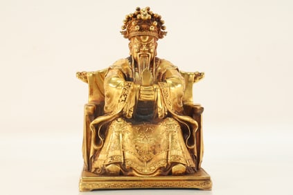 Gilt Bronze Gold of Wealth Figure
