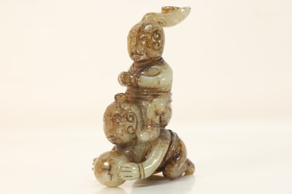 Jade Carved Man Shape Ornament