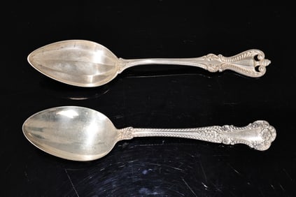 Two Of Sterling Silver Serving Spoons