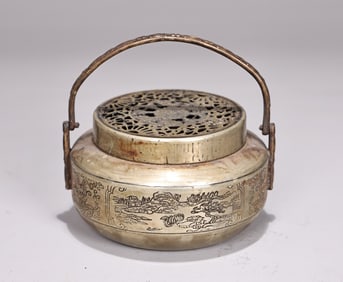 Chinese Bronze Hand Pot