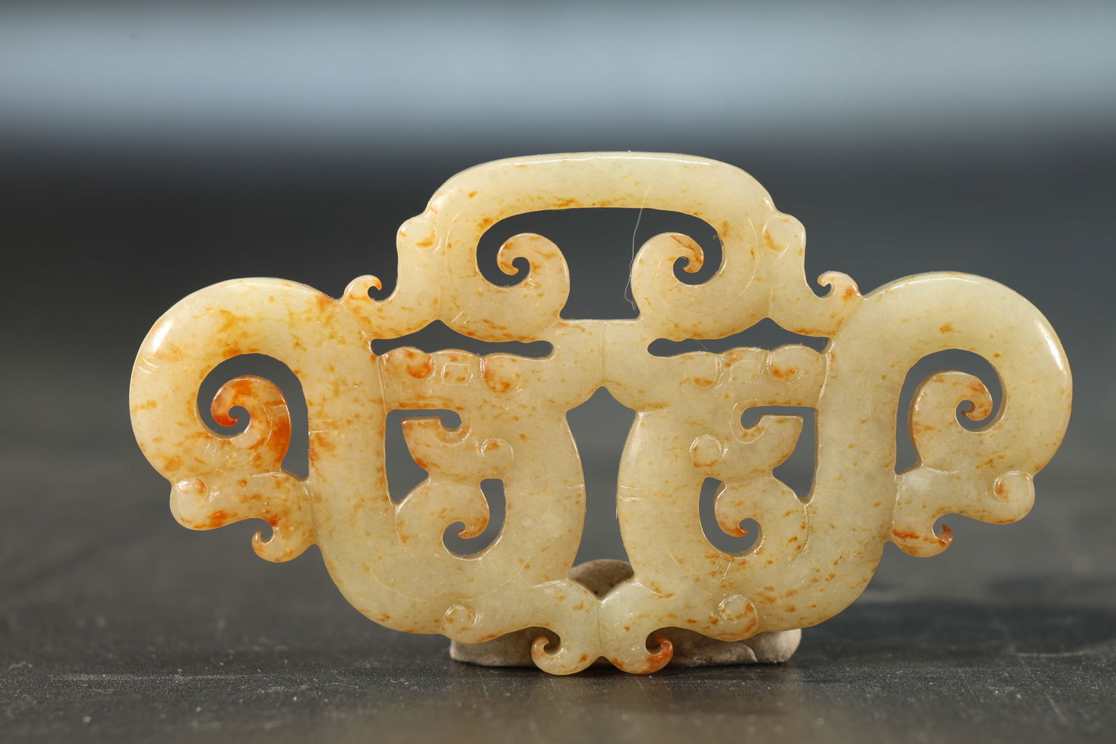 Jade Carved Dragon Shape Bi (1 of 4)