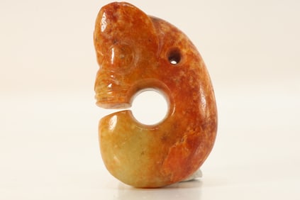 Hongshan Jade Carved Pig Dragon Shape Ornament