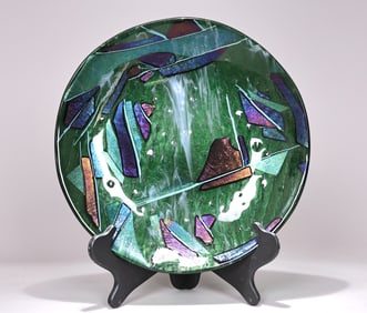 Karg Dichroic Art Glass Large Plate