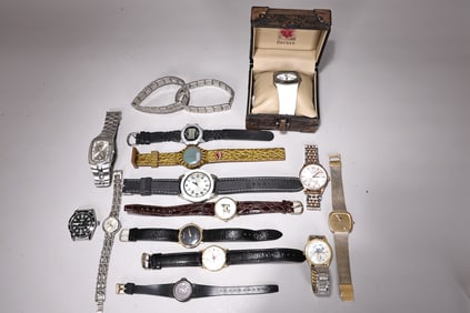 Collection Of Vintage Watches Including Seiko,Armani,Sheffield