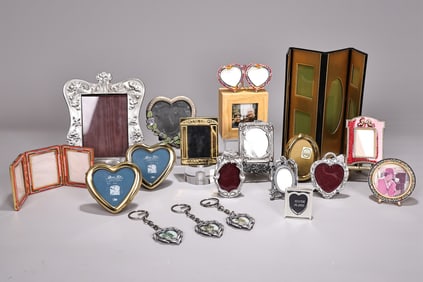 Collection Of Mixed Material Small Heart Picture Frames