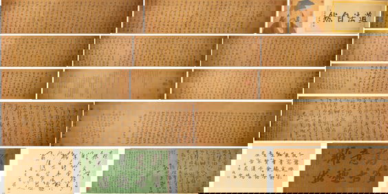 Chinese Writing Calligraphy Hand Scroll,Wang Xizhi Mark