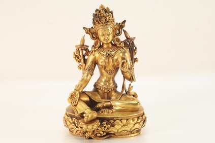 Gilt Bronze White Tara Figure