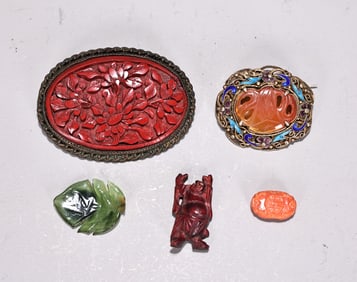 Group of Chinese Brooch and Ornament
