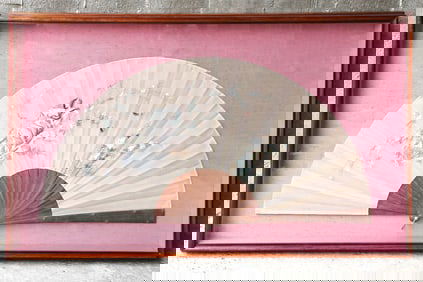 Female Figural Fan Painted Frame