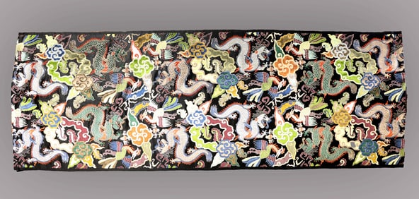 Chinese Dragon Pattern Silk Fabric