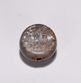 Genuine Sasanian Agate Stone Intaglio Seal Bead