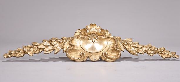 French Gilt Lousi XV Style Bronze Pediment Decoration