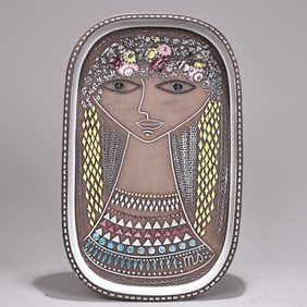 Mari Simmulson Beata From Upsala Wall Plate Ceramic Sweden 5054M