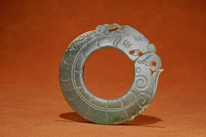 Jade Dragon Ring Pendant