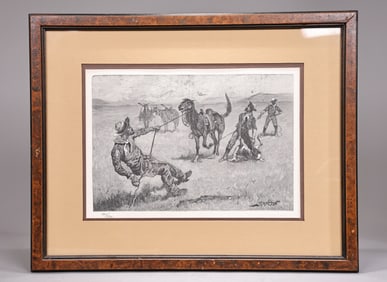 Teaching A Mustang Pony to Pack Dead Game By Frederic Remington