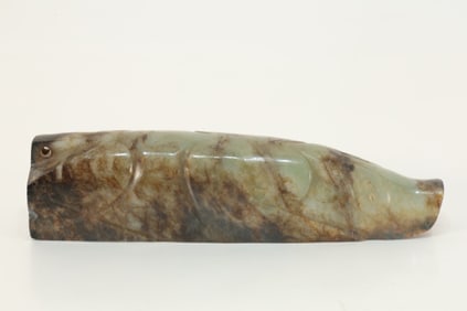 Jade Carved Pig Shape Ornament
