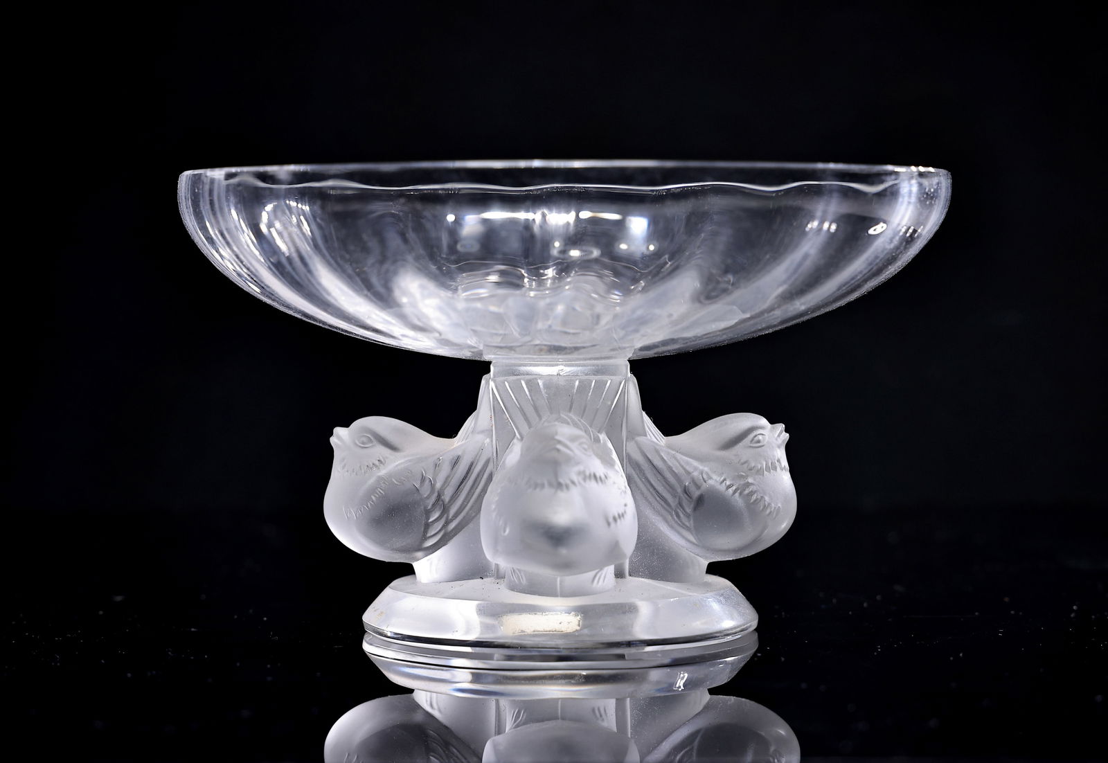 Lalique France Crystal Glass Nugent Bird Bowl Compote Candy Dish (1 of 6)