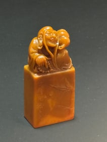 Chinese Shoushan Tianhuang Stone Carved Buddha Seal