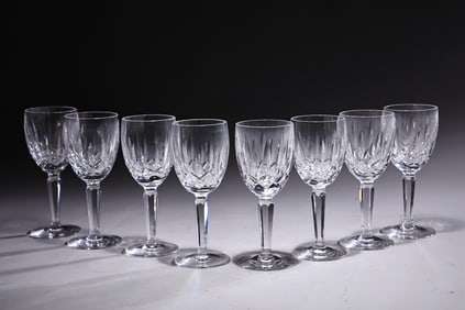 Waterford 6.5" Kildare Claret Water Goblet Glasses Set Of 8