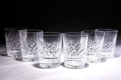 Waterford 4.25" Lismore Omega Double Old Fashioned Crystal Set Of 6