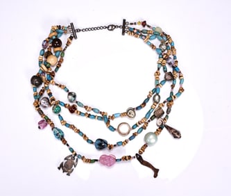 Multi-Strand Beads Necklace