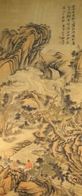 Chinese Drawing Landscape Painting,Zhang Daqian Mark