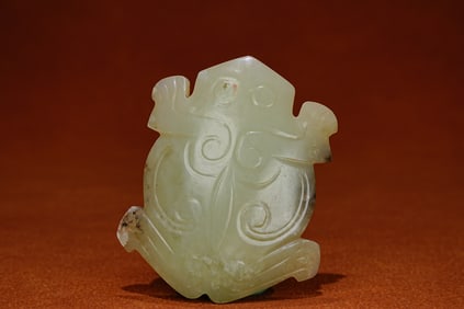 Jade Frog Figure Ornament