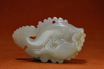 Jade Fish with Lotus Figure